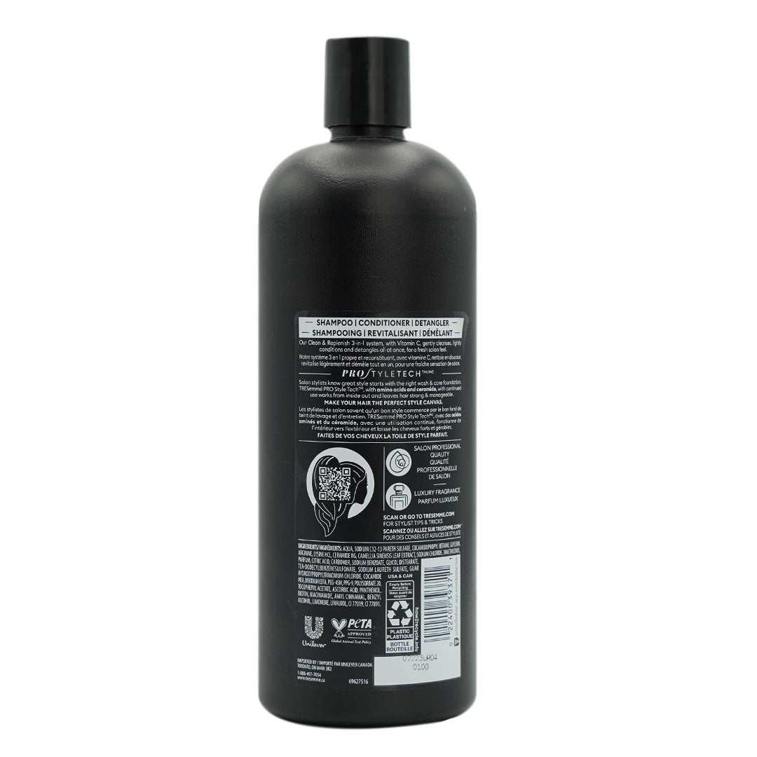 TRESemme SHAMPOO 3-IN-1 CLEAN & REPLENISH BOTTLE 28 OZ