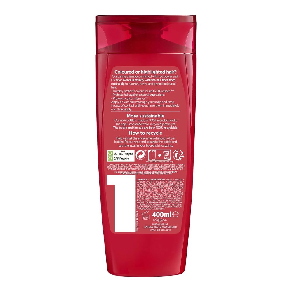 L'Oreal Paris Elvive Colour Protect Shampoo for Coloured or Highlighted Hair 400ml