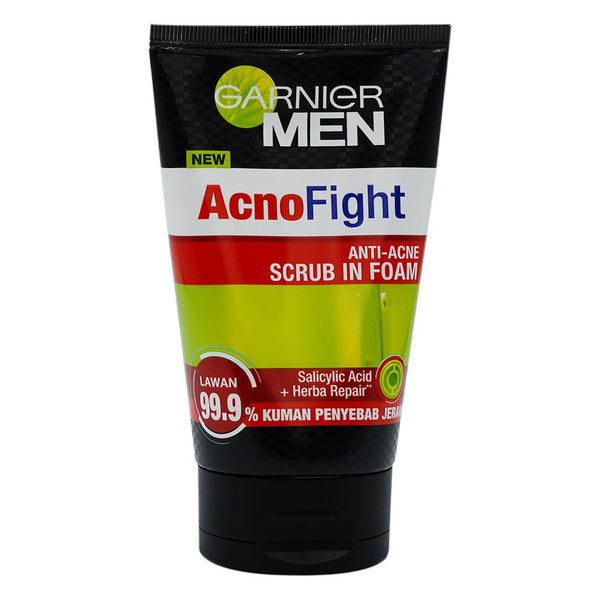 Garnier Face Wash Men ACNO FIGHT - ANTI ACNE SCRUB IN FOAM TUBE 100ml