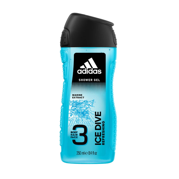 Adidas Ice Dive 3‑in‑1 Shower Gel - 250ml