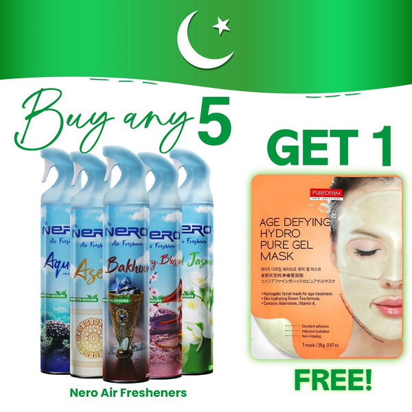 Buy 5 Nero Air Freshener & Get 1 Purederm Mask Free