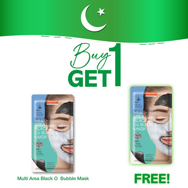 Purederm Deep Purifying Black O2 Bubble Mask - Multi-Area ADS388