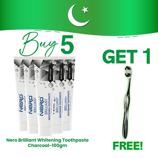 Buy 5 Nero Toothpaste Charcoal and Get 1 Ultra Brush Free