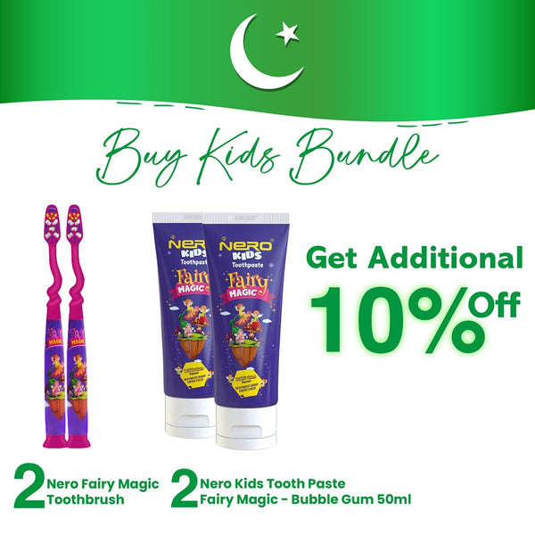 Buy 2 Nero Kids Fairy Magic Toothbrush & Toothpaste and Get 10% Extra Off