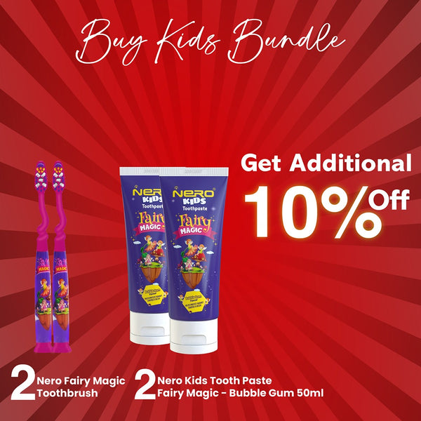 Buy 2 Nero Kids Fairy Magic Toothbrush & Toothpaste and Get 10% Extra Off