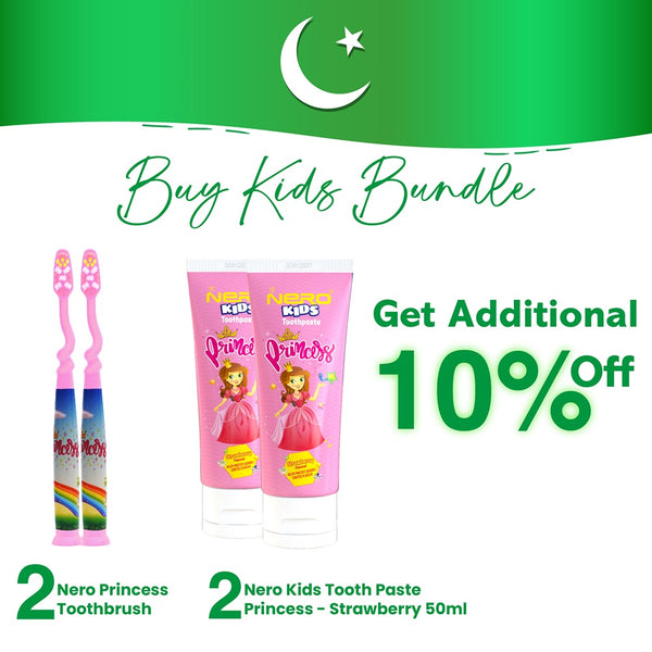 Buy 2 Nero Kids Princess Toothbrush & Toothpaste and Get 10% Extra Off