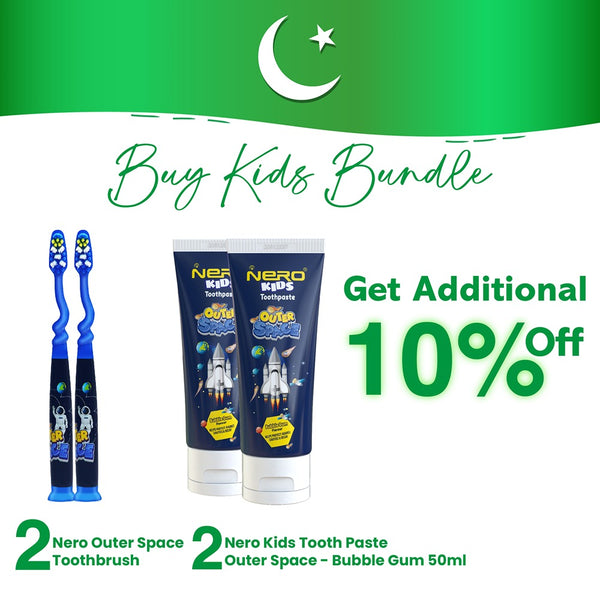 Buy 2 Nero Kids Outer Space Toothbrush & Toothpaste and Get 10% Extra Off