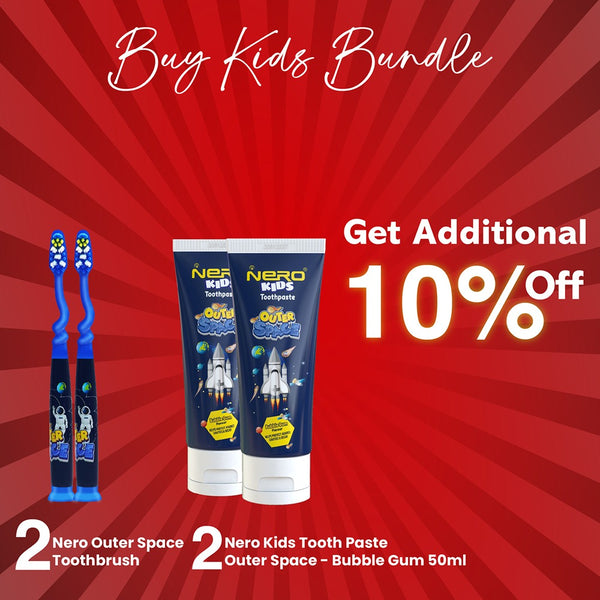 Buy 2 Nero Kids Outer Space Toothbrush & Toothpaste and Get 10% Extra Off