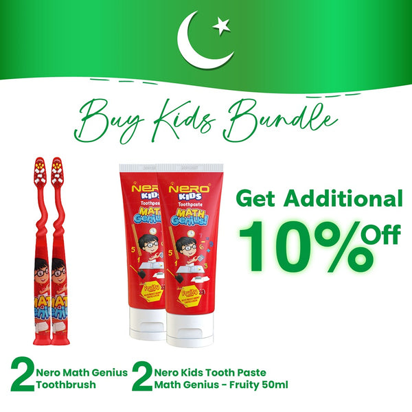 Buy 2 Nero Kids Math Genius Toothbrush & Toothpaste and Get 10% Extra Off