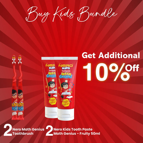 Buy 2 Nero Kids Math Genius Toothbrush & Toothpaste and Get 10% Extra Off