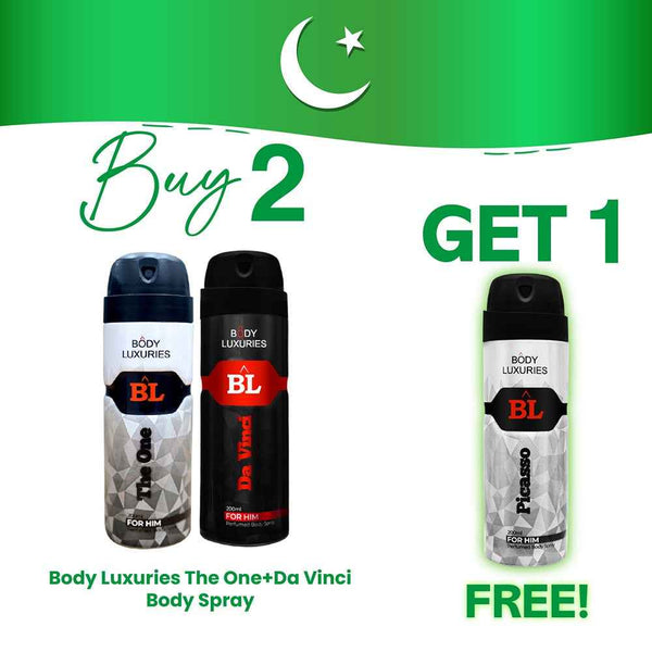 Buy 2 Men Body Sprays & Get 1 Free