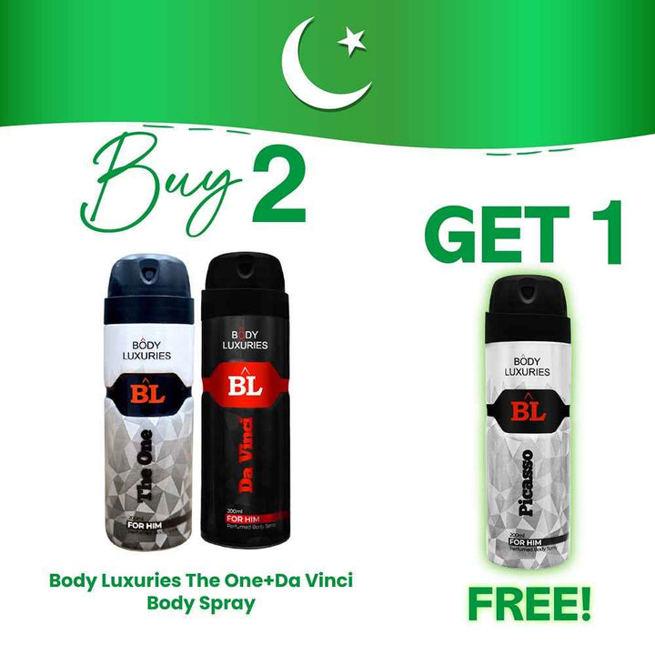 Buy 2 Men Body Sprays & Get 1 Free