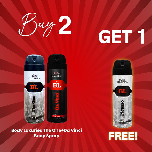 Buy 2 Men Body Sprays & Get 1 Free
