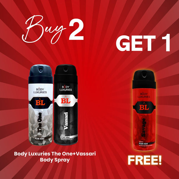 Buy 2 Men Body Sprays & Get 1 Free