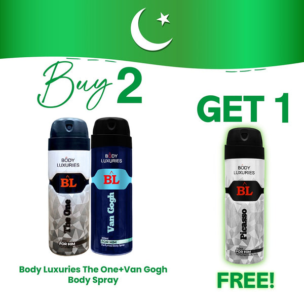 Buy 2 Men Body Sprays & Get 1 Free