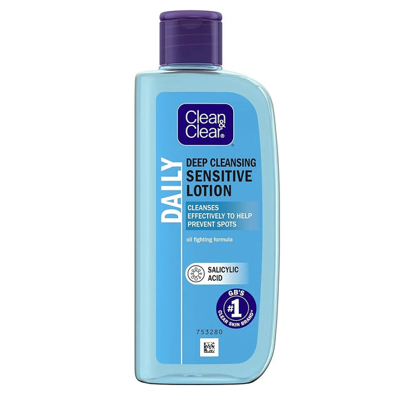 Clean & Clear Daily Deep Cleansing Sensitive Lotion – 200 ml (Salicylic Acid)