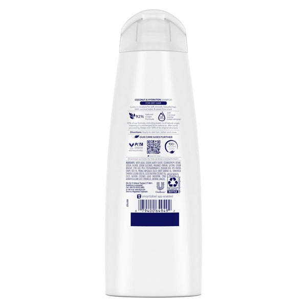 Dove Ultra Care Shampoo Coconut and Hydration for Dry Hair Shampoo with Oil Blend of Coconut