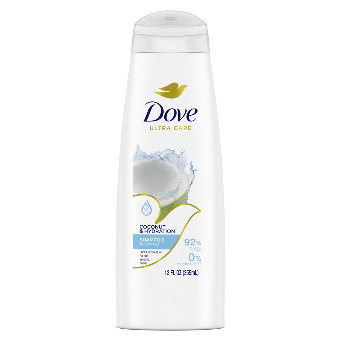 Dove Ultra Care Shampoo Coconut and Hydration for Dry Hair Shampoo with Oil Blend of Coconut