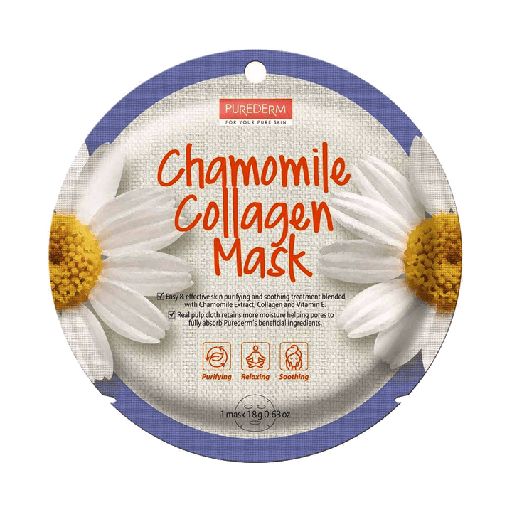 Purederm Collagen Mask Chamomile 1 Mask 18g- ADS804 – Wibes Store