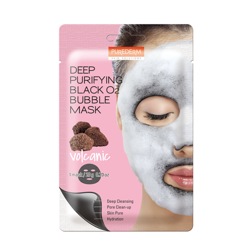 Purederm Deep Purifying Black O2 Bubble Mask - Volcanic ADS371