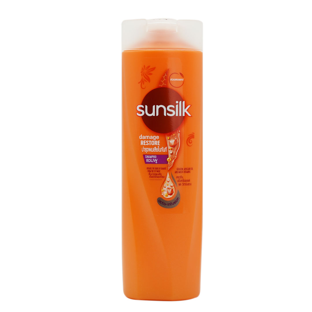 SUNSILK SHAMPOO DAMAGE RESTORE ORANGE BOTTLE 300ml