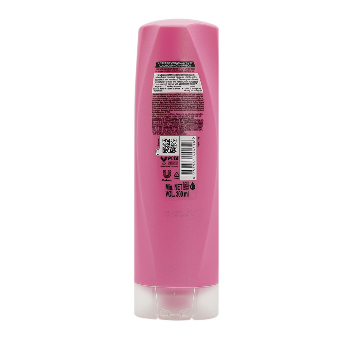 SUNSILK SHAMPOO SMOOTH & MANAGEABLE PINK BOTTLE 300ml