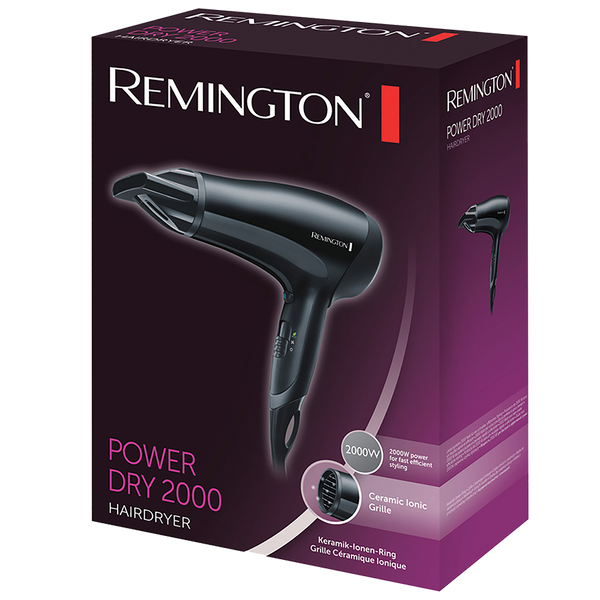 REMINGTON D3010 HAIR DRYER POWER IONIC 2000W