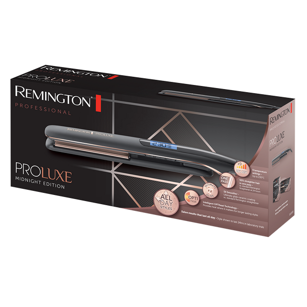 REMINGTON PROLUXE MIDNIGHT EDITION HAIR STRAIGHTENER - S9100B