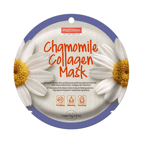 Purederm Collagen Mask – Chamomile 1 Mask 18g- ADS804