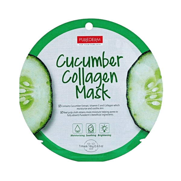 Purederm Collagen Mask – Cucumber 1 Mask 18g