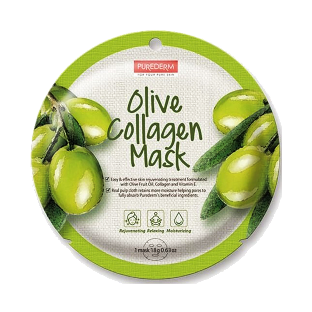 Purederm Collagen Mask – Olive 1 Mask 18g- ADS809