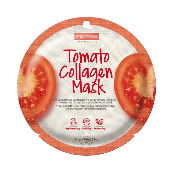 Purederm Collagen Mask – Tomato 1 Mask 18g- ADS812