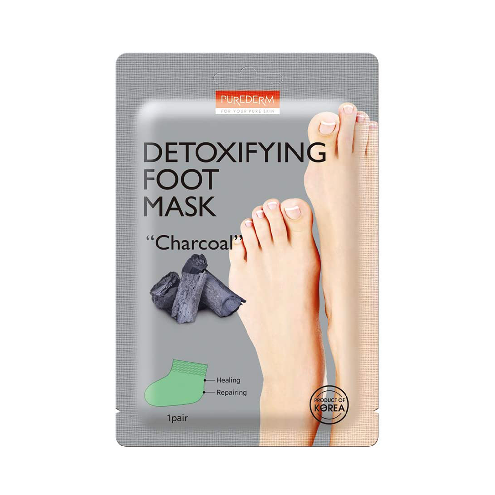 Purederm Detoxifying Foot Mask Charcoal-ADS735